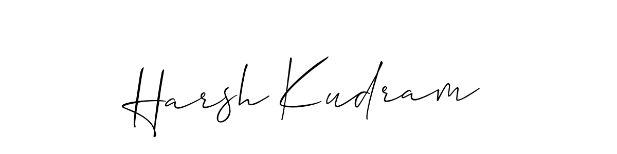 Also You can easily find your signature by using the search form. We will create Harsh Kudram name handwritten signature images for you free of cost using Allison_Script sign style. Harsh Kudram signature style 2 images and pictures png