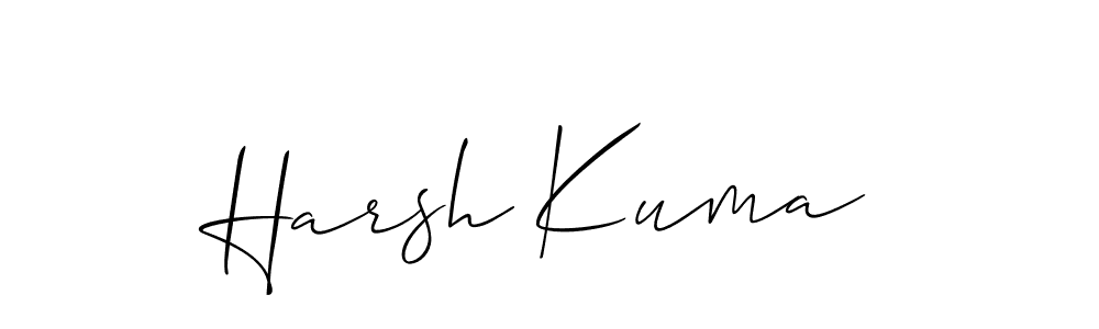 Use a signature maker to create a handwritten signature online. With this signature software, you can design (Allison_Script) your own signature for name Harsh Kuma. Harsh Kuma signature style 2 images and pictures png