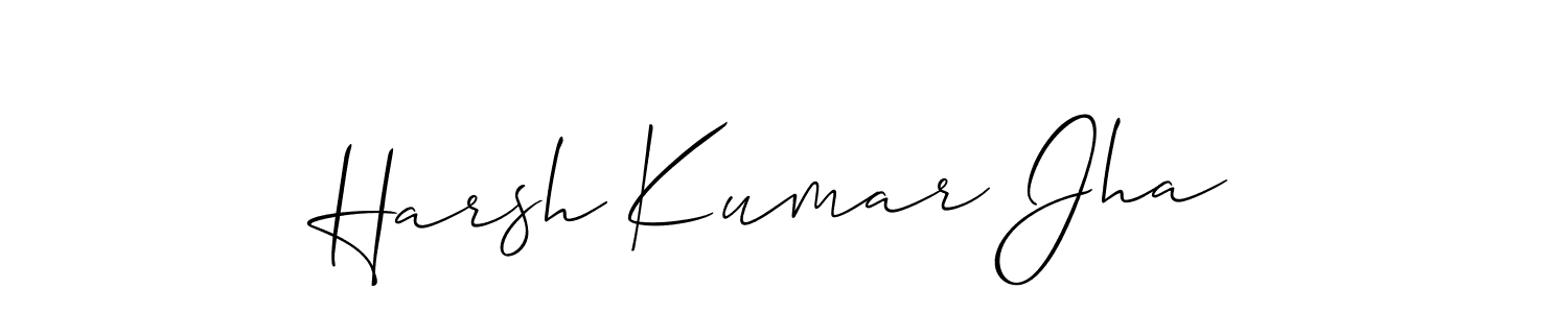 Create a beautiful signature design for name Harsh Kumar Jha. With this signature (Allison_Script) fonts, you can make a handwritten signature for free. Harsh Kumar Jha signature style 2 images and pictures png