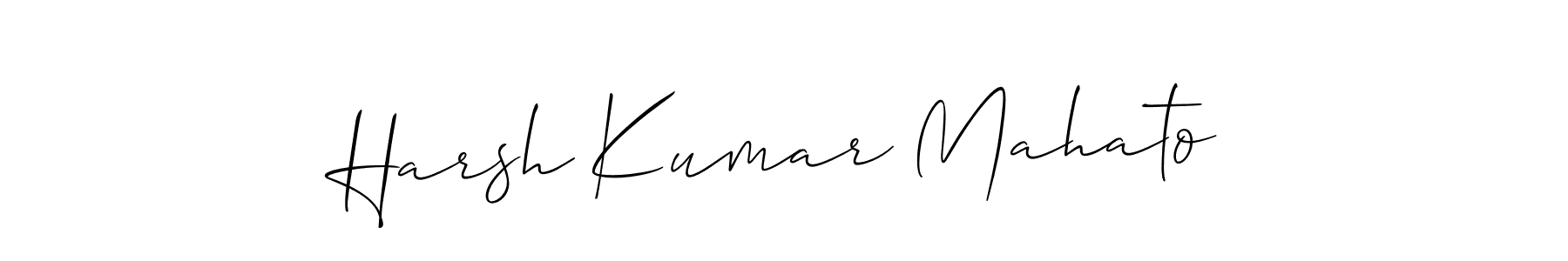 Allison_Script is a professional signature style that is perfect for those who want to add a touch of class to their signature. It is also a great choice for those who want to make their signature more unique. Get Harsh Kumar Mahato name to fancy signature for free. Harsh Kumar Mahato signature style 2 images and pictures png