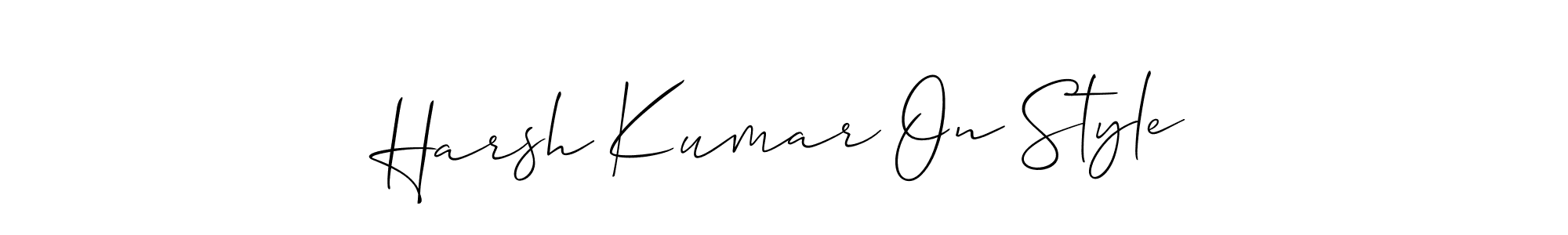 You can use this online signature creator to create a handwritten signature for the name Harsh Kumar On Style. This is the best online autograph maker. Harsh Kumar On Style signature style 2 images and pictures png