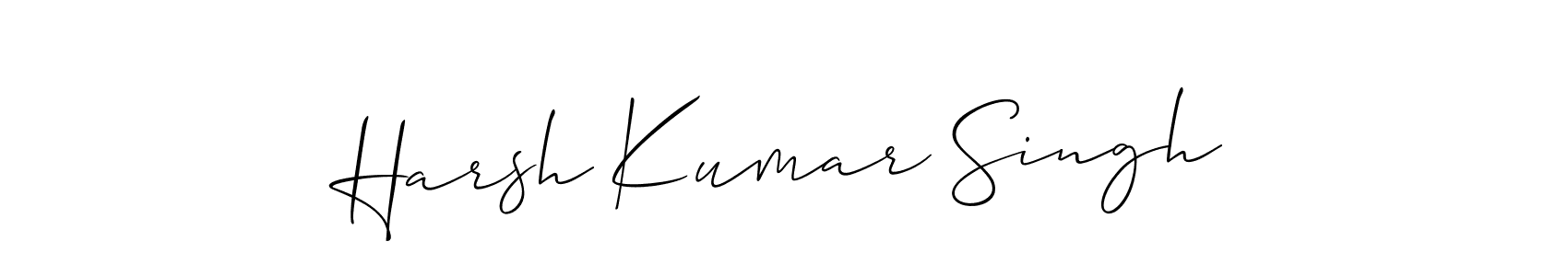 How to make Harsh Kumar Singh name signature. Use Allison_Script style for creating short signs online. This is the latest handwritten sign. Harsh Kumar Singh signature style 2 images and pictures png