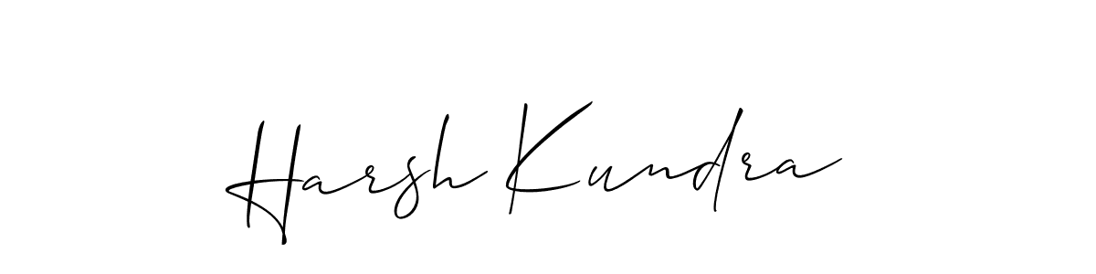 It looks lik you need a new signature style for name Harsh Kundra. Design unique handwritten (Allison_Script) signature with our free signature maker in just a few clicks. Harsh Kundra signature style 2 images and pictures png