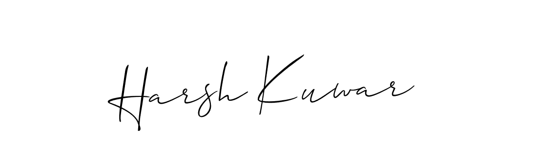 Also You can easily find your signature by using the search form. We will create Harsh Kuwar name handwritten signature images for you free of cost using Allison_Script sign style. Harsh Kuwar signature style 2 images and pictures png