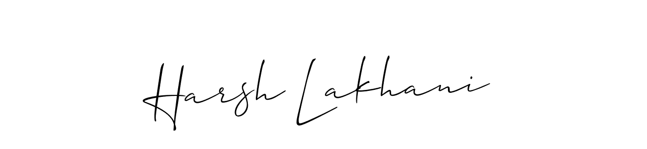 Also You can easily find your signature by using the search form. We will create Harsh Lakhani name handwritten signature images for you free of cost using Allison_Script sign style. Harsh Lakhani signature style 2 images and pictures png