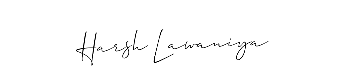 It looks lik you need a new signature style for name Harsh Lawaniya. Design unique handwritten (Allison_Script) signature with our free signature maker in just a few clicks. Harsh Lawaniya signature style 2 images and pictures png