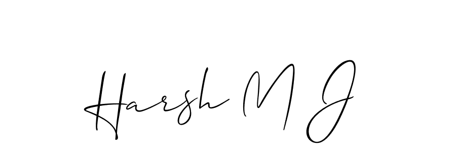 Similarly Allison_Script is the best handwritten signature design. Signature creator online .You can use it as an online autograph creator for name Harsh M J. Harsh M J signature style 2 images and pictures png