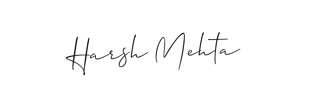 Also we have Harsh Mehta name is the best signature style. Create professional handwritten signature collection using Allison_Script autograph style. Harsh Mehta signature style 2 images and pictures png