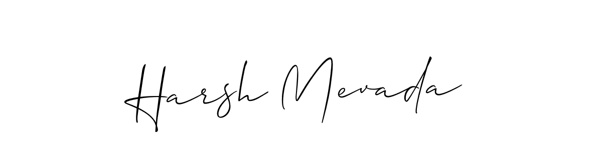 How to make Harsh Mevada signature? Allison_Script is a professional autograph style. Create handwritten signature for Harsh Mevada name. Harsh Mevada signature style 2 images and pictures png