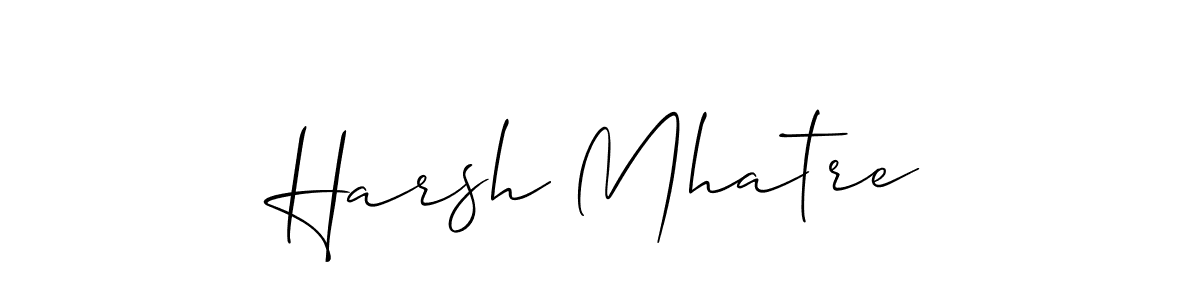 Also we have Harsh Mhatre name is the best signature style. Create professional handwritten signature collection using Allison_Script autograph style. Harsh Mhatre signature style 2 images and pictures png