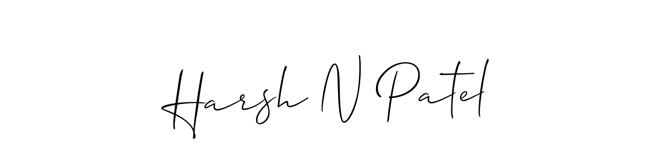 Design your own signature with our free online signature maker. With this signature software, you can create a handwritten (Allison_Script) signature for name Harsh N Patel. Harsh N Patel signature style 2 images and pictures png