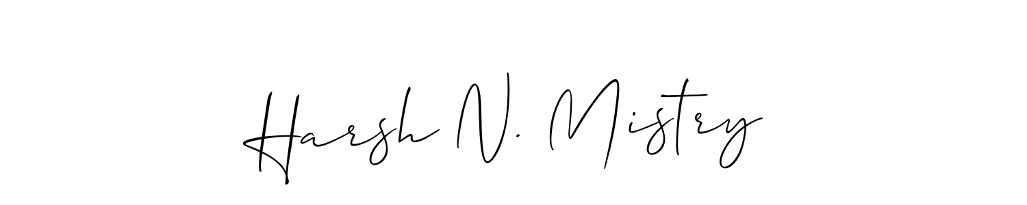 It looks lik you need a new signature style for name Harsh N. Mistry. Design unique handwritten (Allison_Script) signature with our free signature maker in just a few clicks. Harsh N. Mistry signature style 2 images and pictures png