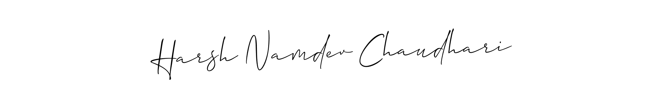 The best way (Allison_Script) to make a short signature is to pick only two or three words in your name. The name Harsh Namdev Chaudhari include a total of six letters. For converting this name. Harsh Namdev Chaudhari signature style 2 images and pictures png