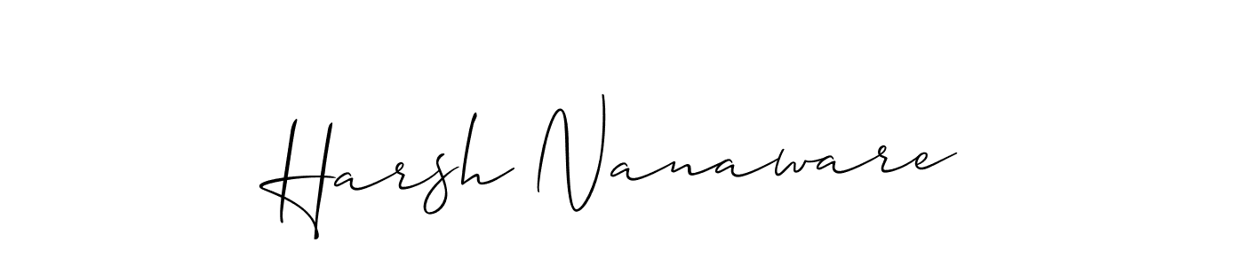 This is the best signature style for the Harsh Nanaware name. Also you like these signature font (Allison_Script). Mix name signature. Harsh Nanaware signature style 2 images and pictures png