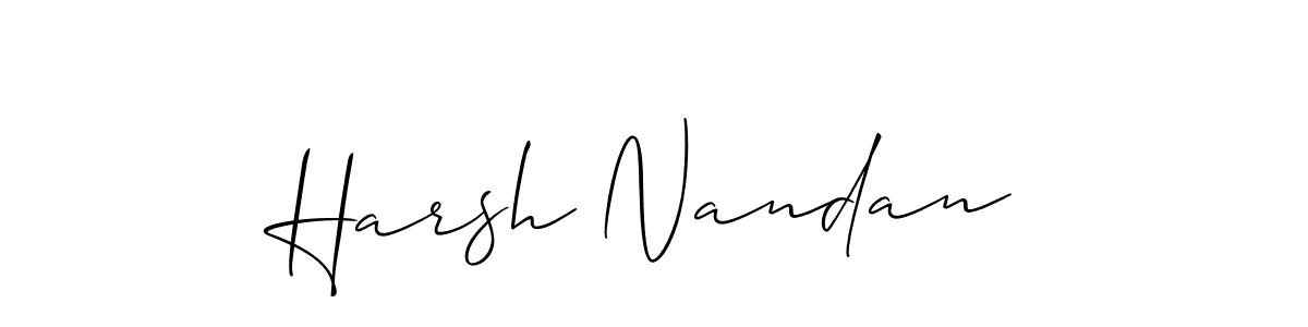 How to make Harsh Nandan name signature. Use Allison_Script style for creating short signs online. This is the latest handwritten sign. Harsh Nandan signature style 2 images and pictures png