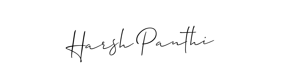 if you are searching for the best signature style for your name Harsh Panthi. so please give up your signature search. here we have designed multiple signature styles  using Allison_Script. Harsh Panthi signature style 2 images and pictures png