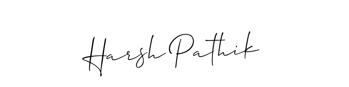 if you are searching for the best signature style for your name Harsh Pathik. so please give up your signature search. here we have designed multiple signature styles  using Allison_Script. Harsh Pathik signature style 2 images and pictures png