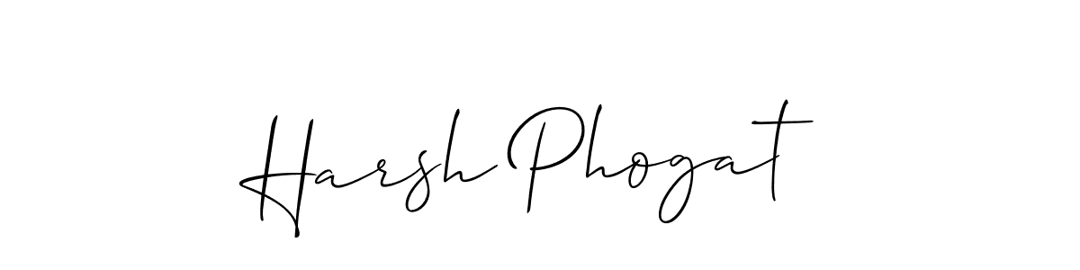 Also we have Harsh Phogat name is the best signature style. Create professional handwritten signature collection using Allison_Script autograph style. Harsh Phogat signature style 2 images and pictures png