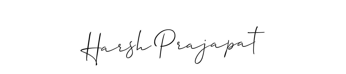 Use a signature maker to create a handwritten signature online. With this signature software, you can design (Allison_Script) your own signature for name Harsh Prajapat. Harsh Prajapat signature style 2 images and pictures png