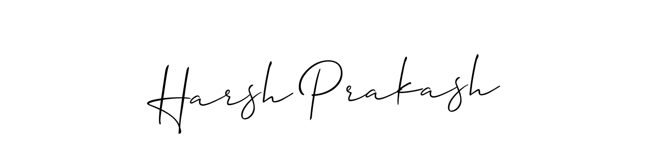 Allison_Script is a professional signature style that is perfect for those who want to add a touch of class to their signature. It is also a great choice for those who want to make their signature more unique. Get Harsh Prakash name to fancy signature for free. Harsh Prakash signature style 2 images and pictures png