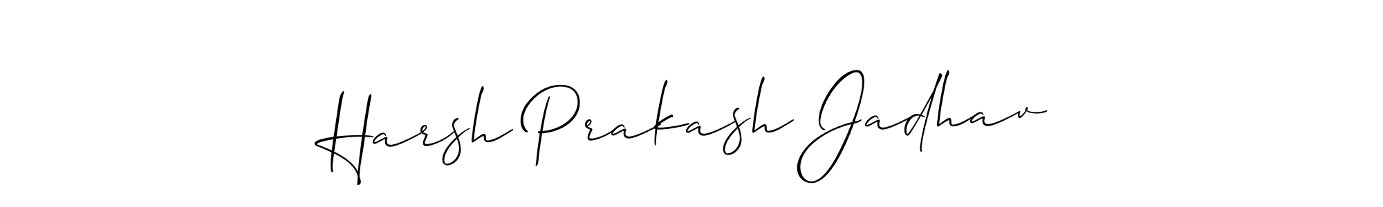 Design your own signature with our free online signature maker. With this signature software, you can create a handwritten (Allison_Script) signature for name Harsh Prakash Jadhav. Harsh Prakash Jadhav signature style 2 images and pictures png