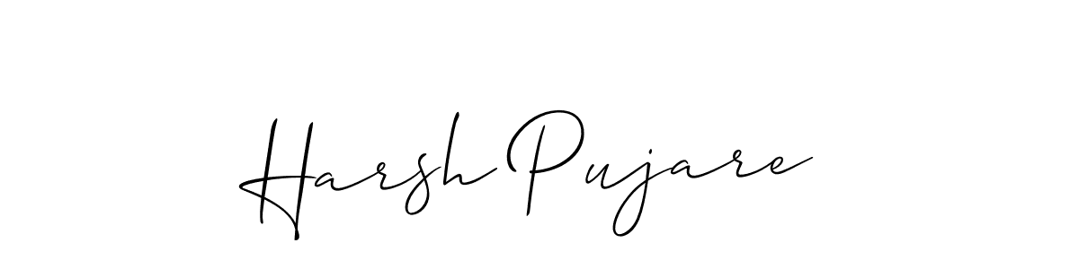 Similarly Allison_Script is the best handwritten signature design. Signature creator online .You can use it as an online autograph creator for name Harsh Pujare. Harsh Pujare signature style 2 images and pictures png