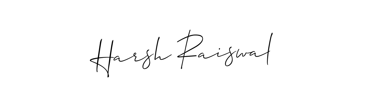 Use a signature maker to create a handwritten signature online. With this signature software, you can design (Allison_Script) your own signature for name Harsh Raiswal. Harsh Raiswal signature style 2 images and pictures png