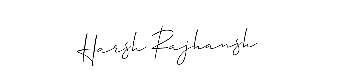 You should practise on your own different ways (Allison_Script) to write your name (Harsh Rajhansh) in signature. don't let someone else do it for you. Harsh Rajhansh signature style 2 images and pictures png