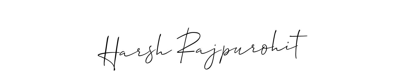 Harsh Rajpurohit stylish signature style. Best Handwritten Sign (Allison_Script) for my name. Handwritten Signature Collection Ideas for my name Harsh Rajpurohit. Harsh Rajpurohit signature style 2 images and pictures png