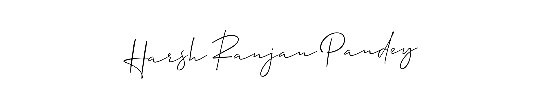 The best way (Allison_Script) to make a short signature is to pick only two or three words in your name. The name Harsh Ranjan Pandey include a total of six letters. For converting this name. Harsh Ranjan Pandey signature style 2 images and pictures png