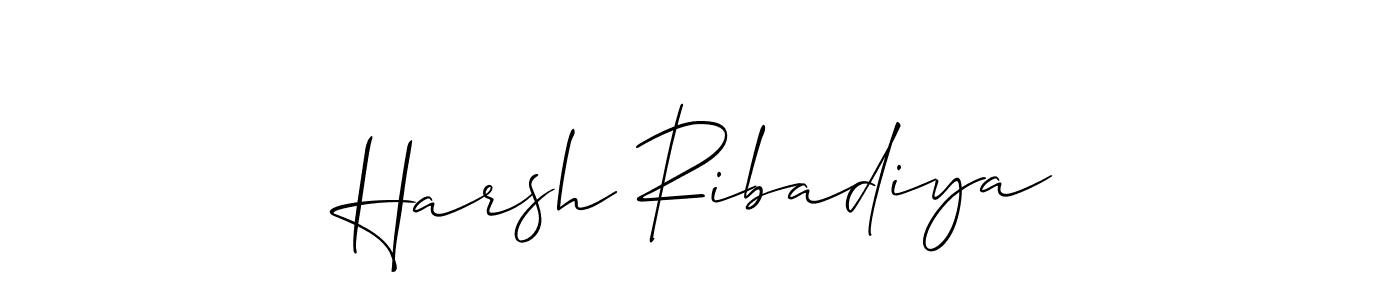 How to Draw Harsh Ribadiya signature style? Allison_Script is a latest design signature styles for name Harsh Ribadiya. Harsh Ribadiya signature style 2 images and pictures png