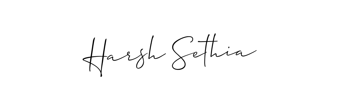 Allison_Script is a professional signature style that is perfect for those who want to add a touch of class to their signature. It is also a great choice for those who want to make their signature more unique. Get Harsh Sethia name to fancy signature for free. Harsh Sethia signature style 2 images and pictures png