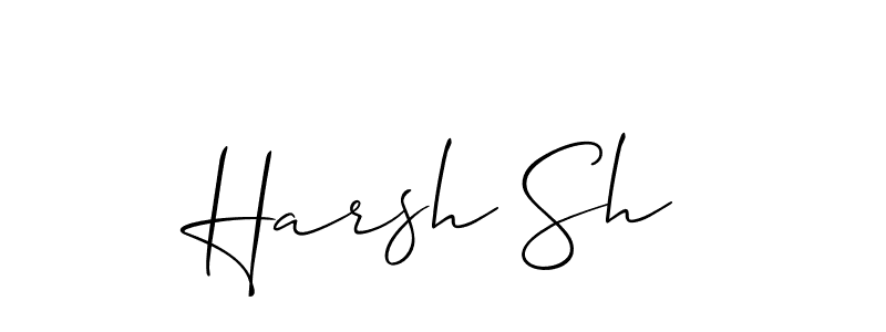 How to make Harsh Sh name signature. Use Allison_Script style for creating short signs online. This is the latest handwritten sign. Harsh Sh signature style 2 images and pictures png