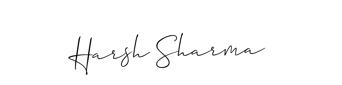 Create a beautiful signature design for name Harsh Sharma. With this signature (Allison_Script) fonts, you can make a handwritten signature for free. Harsh Sharma signature style 2 images and pictures png