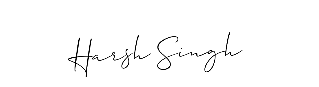 How to make Harsh Singh name signature. Use Allison_Script style for creating short signs online. This is the latest handwritten sign. Harsh Singh signature style 2 images and pictures png