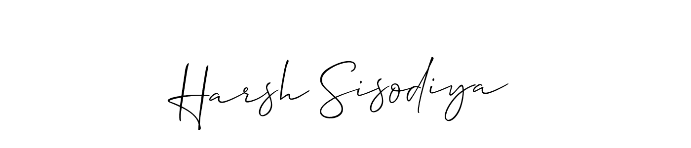 Make a short Harsh Sisodiya signature style. Manage your documents anywhere anytime using Allison_Script. Create and add eSignatures, submit forms, share and send files easily. Harsh Sisodiya signature style 2 images and pictures png