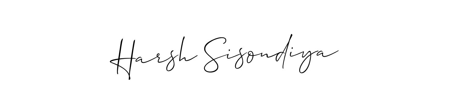 How to Draw Harsh Sisondiya signature style? Allison_Script is a latest design signature styles for name Harsh Sisondiya. Harsh Sisondiya signature style 2 images and pictures png