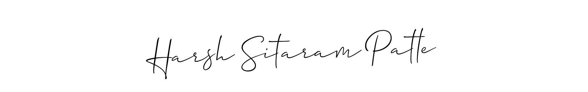 Create a beautiful signature design for name Harsh Sitaram Patle. With this signature (Allison_Script) fonts, you can make a handwritten signature for free. Harsh Sitaram Patle signature style 2 images and pictures png