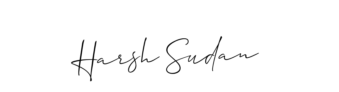 How to make Harsh Sudan signature? Allison_Script is a professional autograph style. Create handwritten signature for Harsh Sudan name. Harsh Sudan signature style 2 images and pictures png