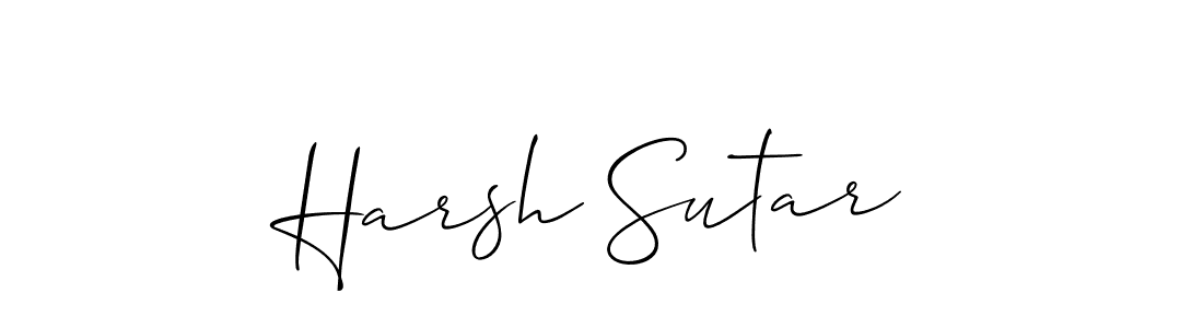 You should practise on your own different ways (Allison_Script) to write your name (Harsh Sutar) in signature. don't let someone else do it for you. Harsh Sutar signature style 2 images and pictures png