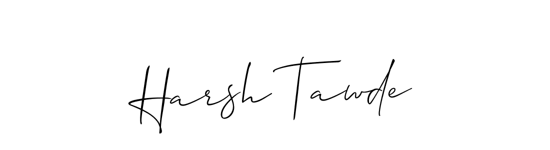 How to make Harsh Tawde name signature. Use Allison_Script style for creating short signs online. This is the latest handwritten sign. Harsh Tawde signature style 2 images and pictures png