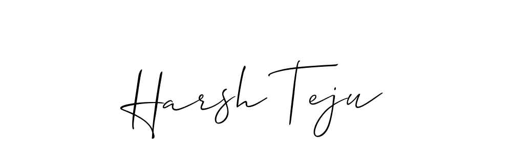How to make Harsh Teju signature? Allison_Script is a professional autograph style. Create handwritten signature for Harsh Teju name. Harsh Teju signature style 2 images and pictures png