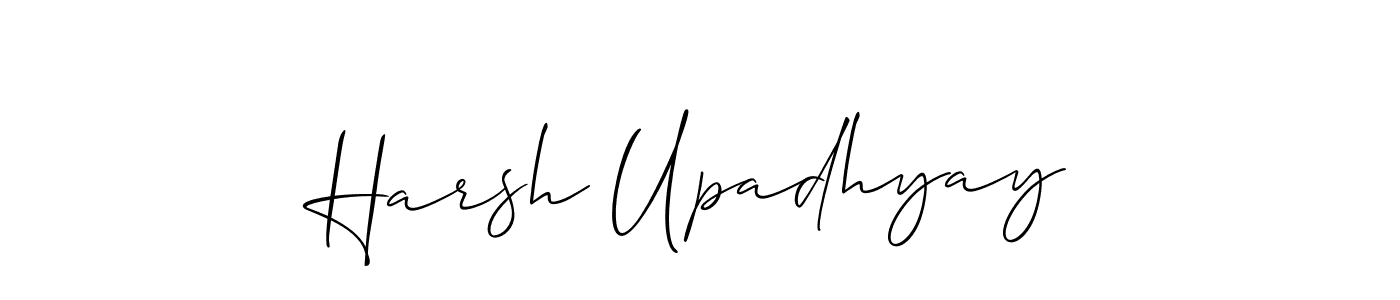 Harsh Upadhyay stylish signature style. Best Handwritten Sign (Allison_Script) for my name. Handwritten Signature Collection Ideas for my name Harsh Upadhyay. Harsh Upadhyay signature style 2 images and pictures png