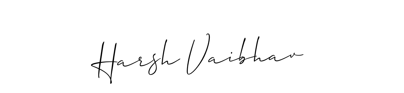 Best and Professional Signature Style for Harsh Vaibhav. Allison_Script Best Signature Style Collection. Harsh Vaibhav signature style 2 images and pictures png