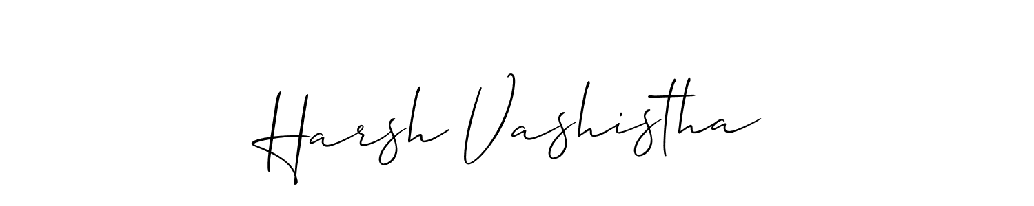 Harsh Vashistha stylish signature style. Best Handwritten Sign (Allison_Script) for my name. Handwritten Signature Collection Ideas for my name Harsh Vashistha. Harsh Vashistha signature style 2 images and pictures png