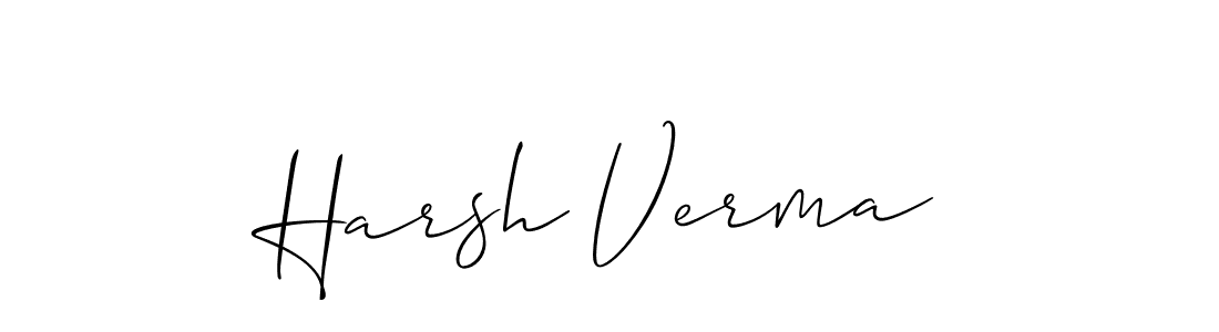 You should practise on your own different ways (Allison_Script) to write your name (Harsh Verma) in signature. don't let someone else do it for you. Harsh Verma signature style 2 images and pictures png