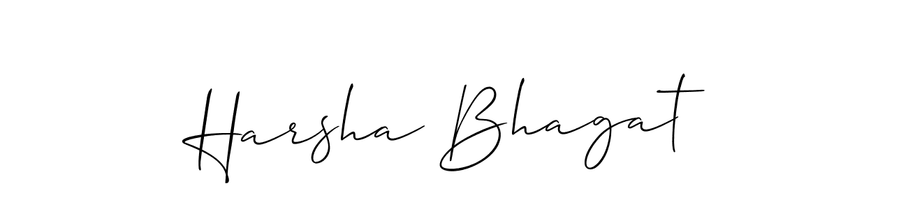 if you are searching for the best signature style for your name Harsha Bhagat. so please give up your signature search. here we have designed multiple signature styles  using Allison_Script. Harsha Bhagat signature style 2 images and pictures png