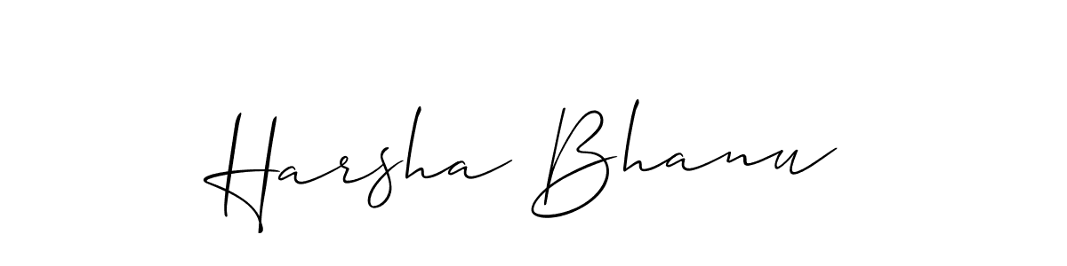 Allison_Script is a professional signature style that is perfect for those who want to add a touch of class to their signature. It is also a great choice for those who want to make their signature more unique. Get Harsha Bhanu name to fancy signature for free. Harsha Bhanu signature style 2 images and pictures png