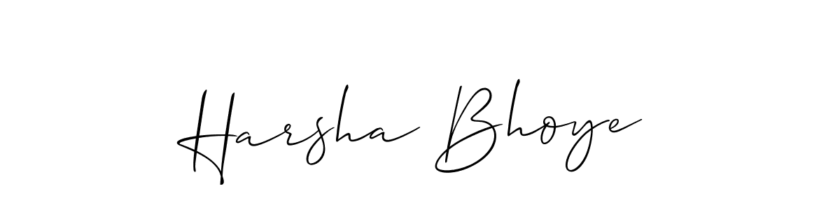 Harsha Bhoye stylish signature style. Best Handwritten Sign (Allison_Script) for my name. Handwritten Signature Collection Ideas for my name Harsha Bhoye. Harsha Bhoye signature style 2 images and pictures png