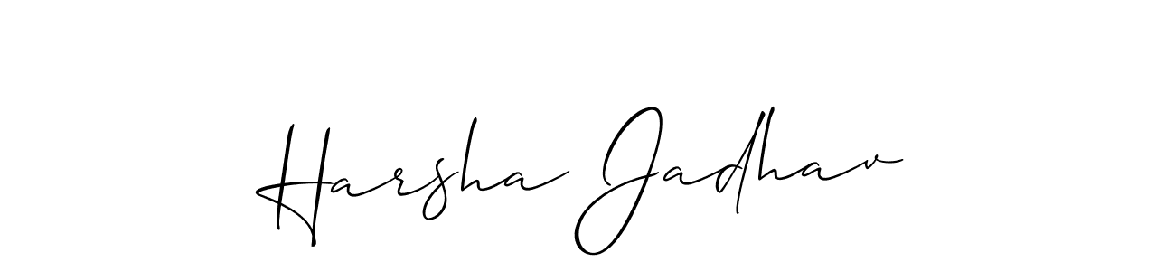 Make a short Harsha Jadhav signature style. Manage your documents anywhere anytime using Allison_Script. Create and add eSignatures, submit forms, share and send files easily. Harsha Jadhav signature style 2 images and pictures png